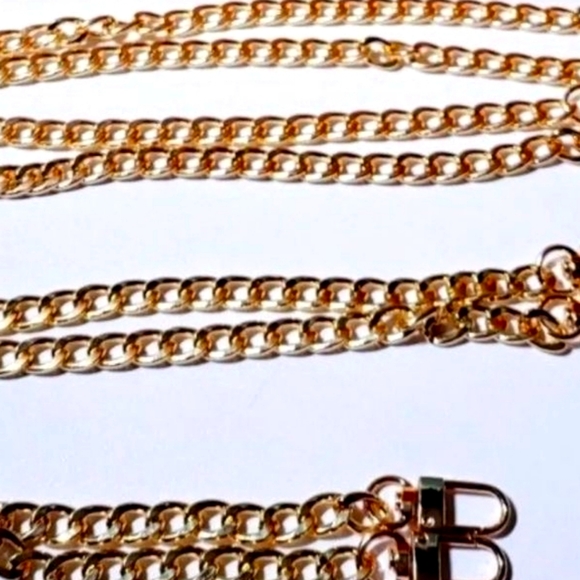 WOC Conversion Kit 3 Variety Gold CHAINS STRAP REPLACEMENT FOR Chanel, YSL, & LV - Picture 4 of 9